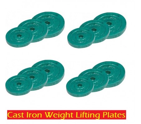 20 KG CAST IRON WEIGHT LIFTING PLATES HOME GYM SET